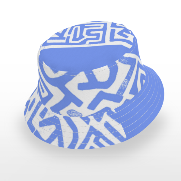 Purple and White Bucket Hat