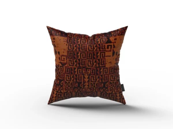 Orange and Black Abstract Pillow