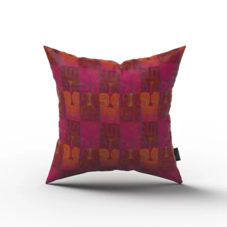 Red, Orange, Pink Abstract Pillow