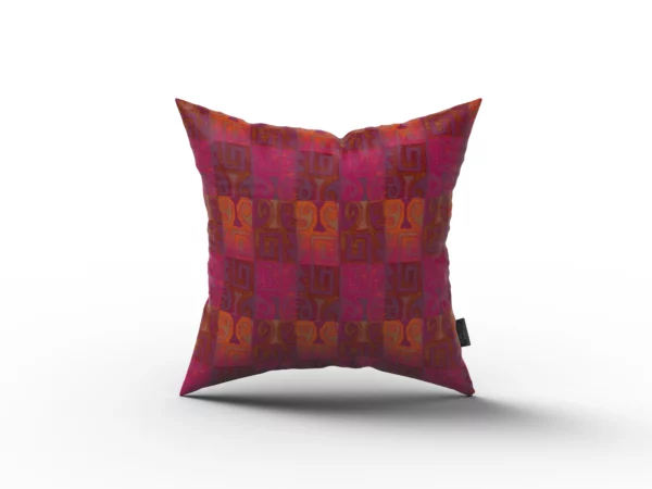 Red, Orange, Pink Abstract Pillow